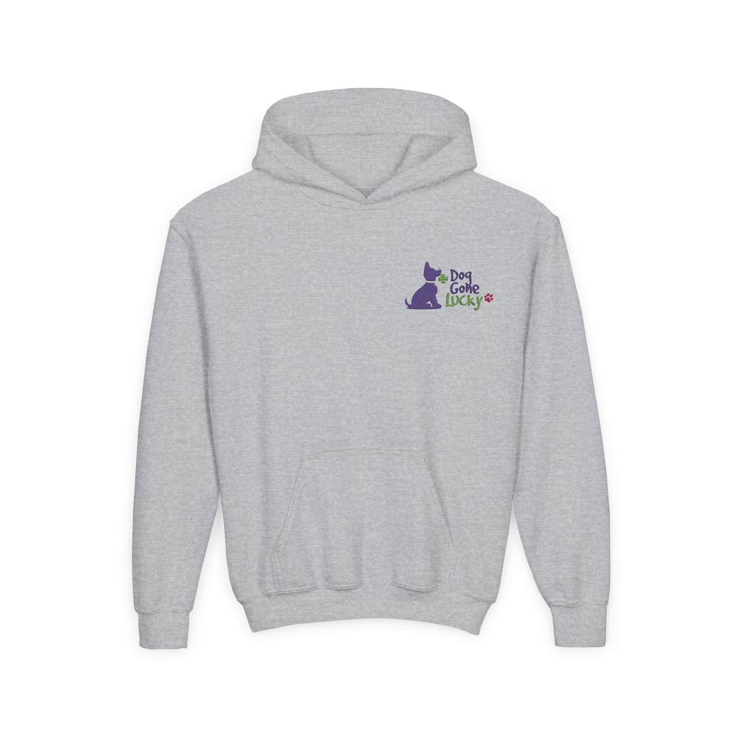 Doggone Lucky Embroidered Youth Hoodie