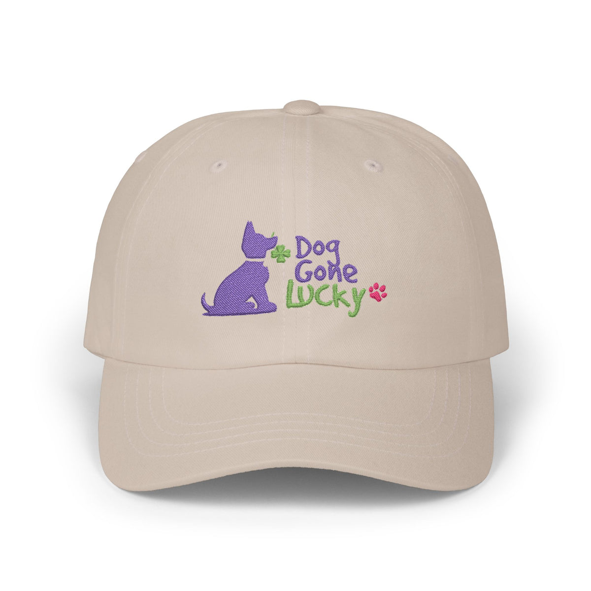 Doggone Lucky Embroidered Dad Cap