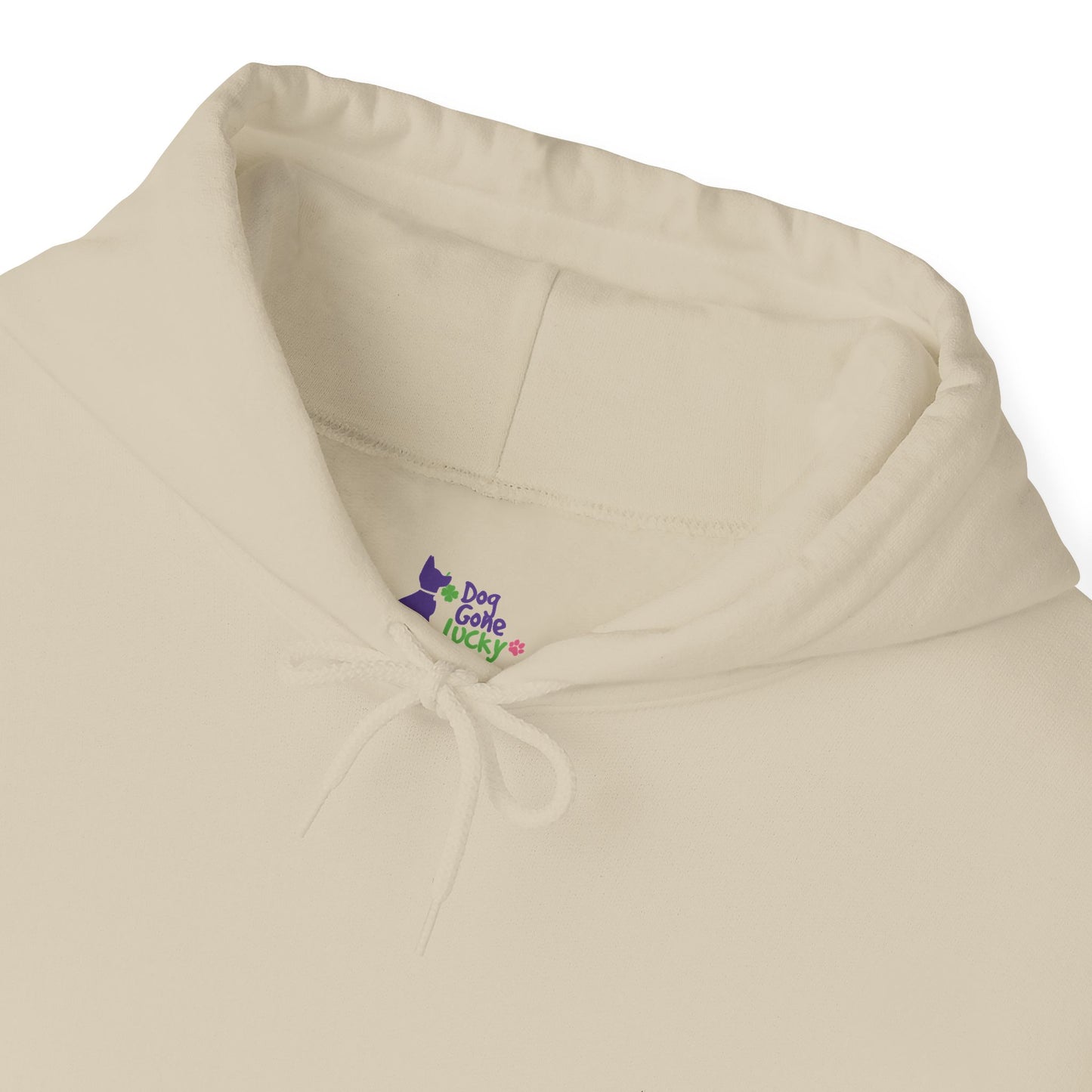 Doggone Lucky Adult Hoodie - Embroidered Lucky Pup on Chest
