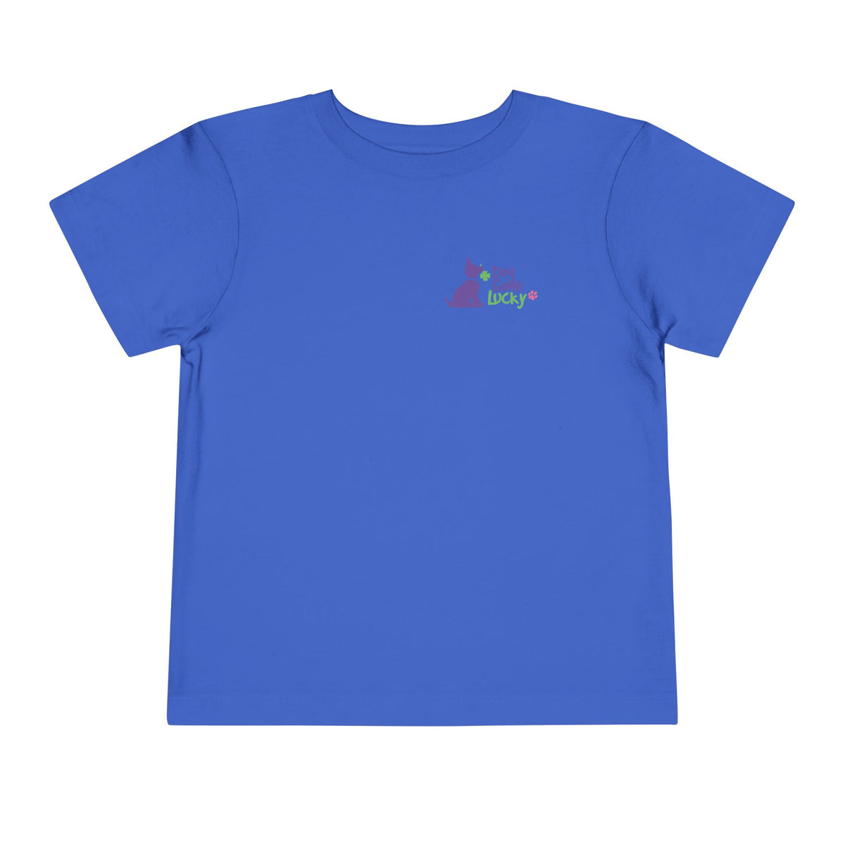 Doggone Lucky Personalized Toddler Tee - "Dog Gone Lucky" Cute Purple Pup St. Patrick's Day Shirt