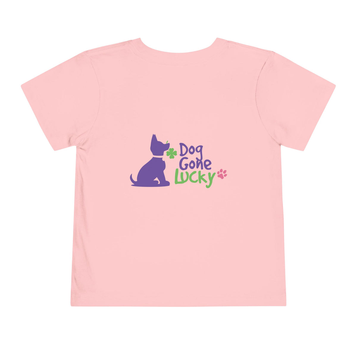 Doggone Lucky Personalized Toddler Tee - "Dog Gone Lucky" Cute Purple Pup St. Patrick's Day Shirt