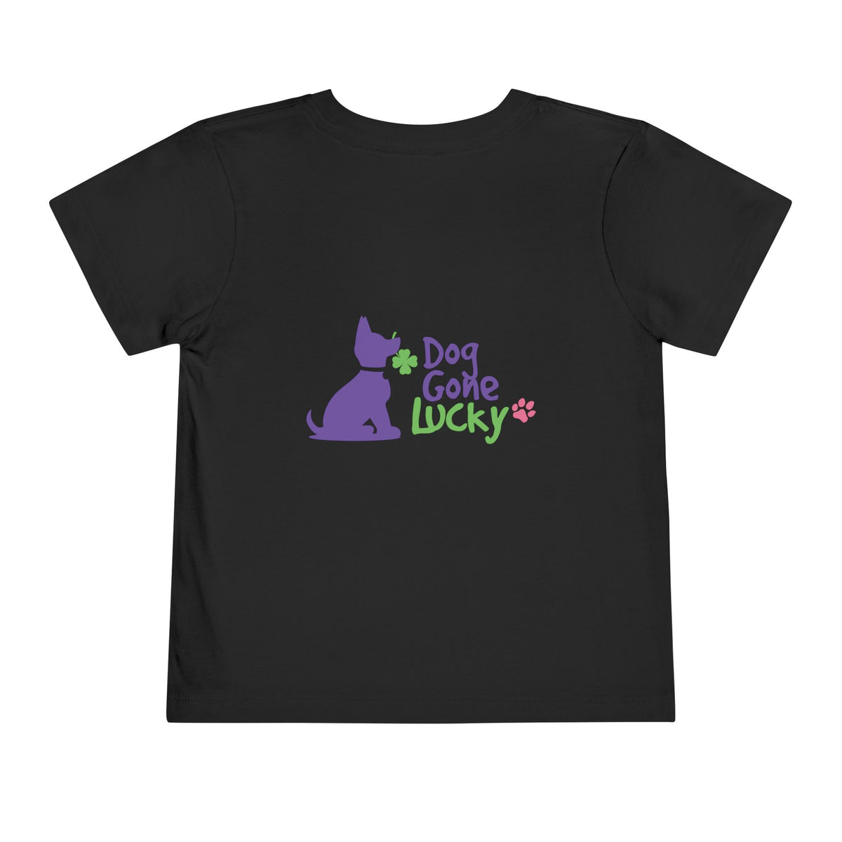 Doggone Lucky Personalized Toddler Tee - "Dog Gone Lucky" Cute Purple Pup St. Patrick's Day Shirt