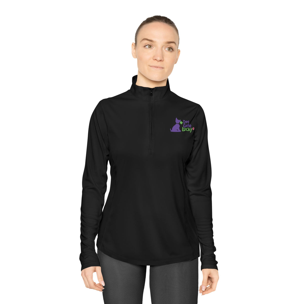 Doggone Lucky Women's Quarter-Zip Pullover – Loyal Dog Bond Design