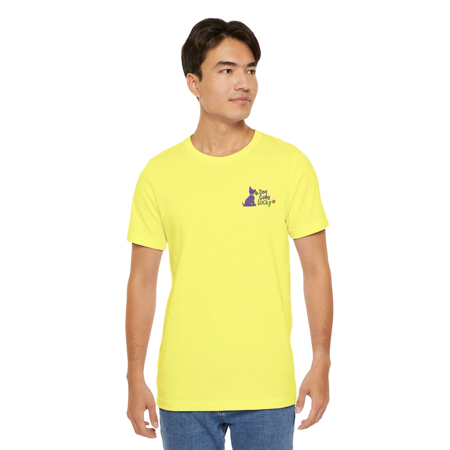 Doggone Lucky Embroidered Adult Tee