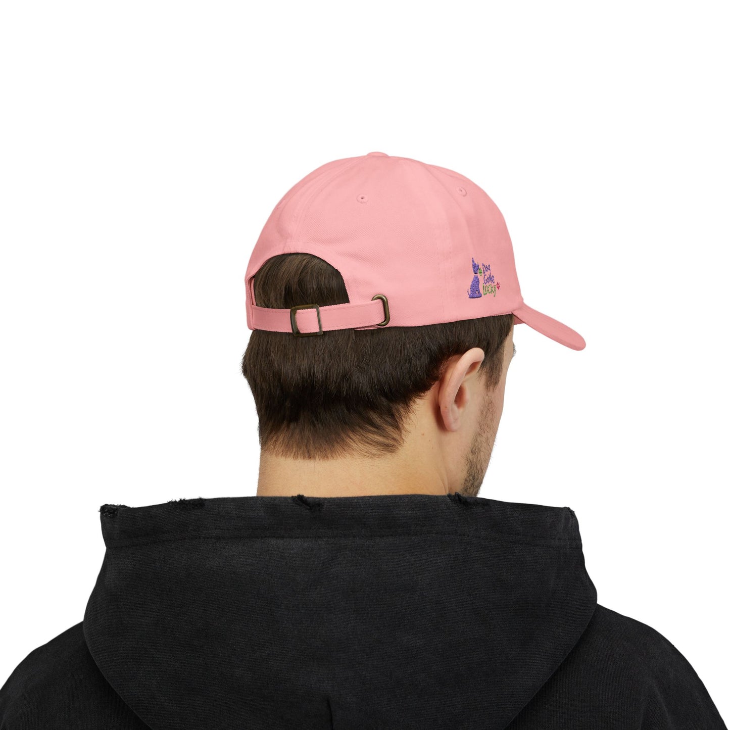 Doggone Lucky Dad Cap — Embroidered Purple Pup Baseball Hat