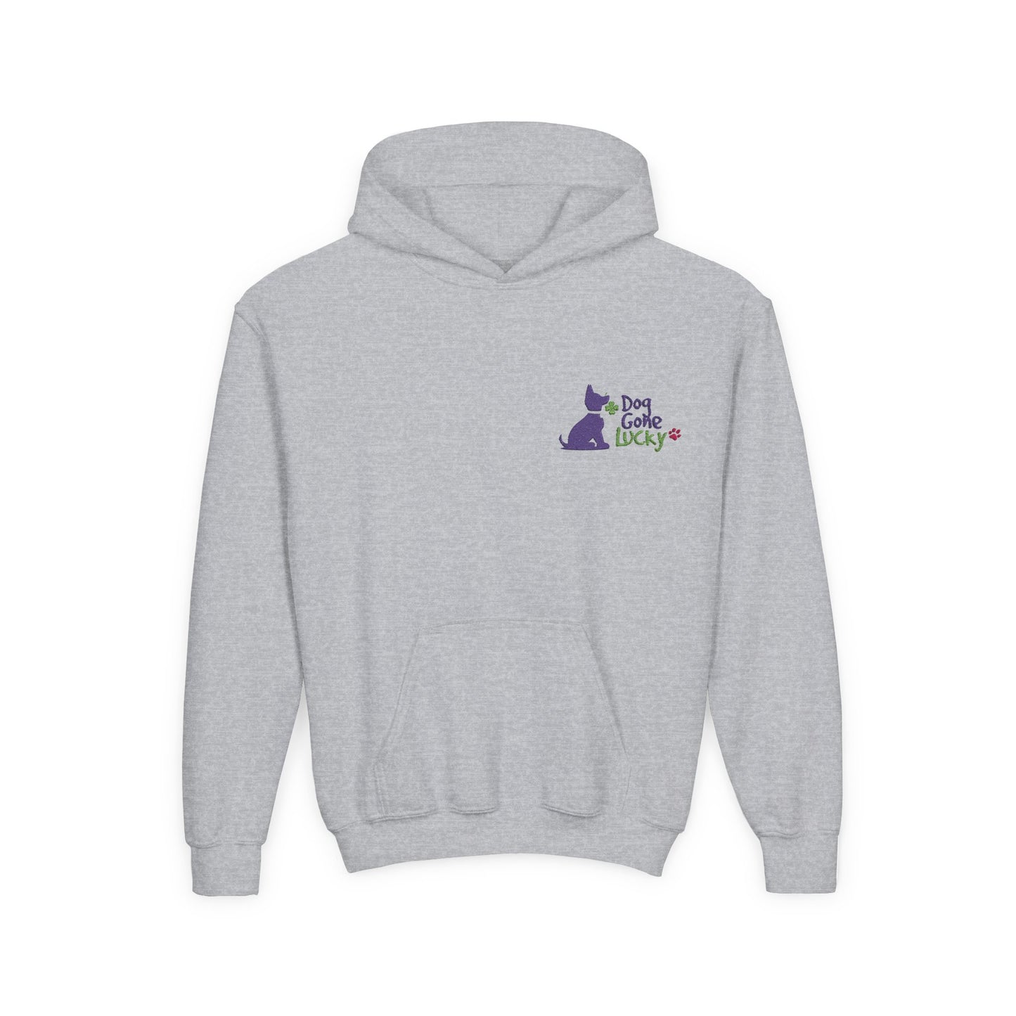 Doggone Lucky Embroidered Youth Hoodie