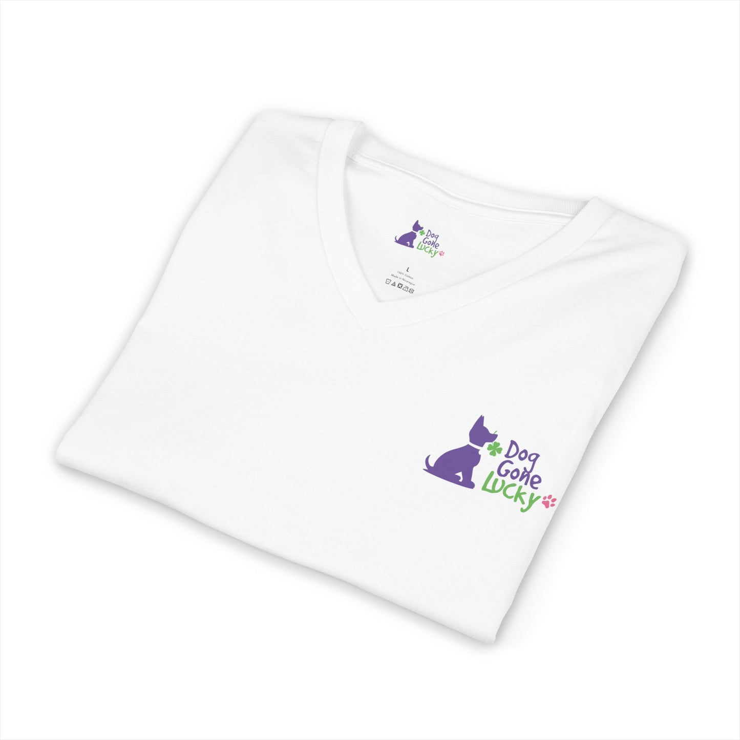 Doggone Lucky Jersey Short Sleeve V-Neck Tee