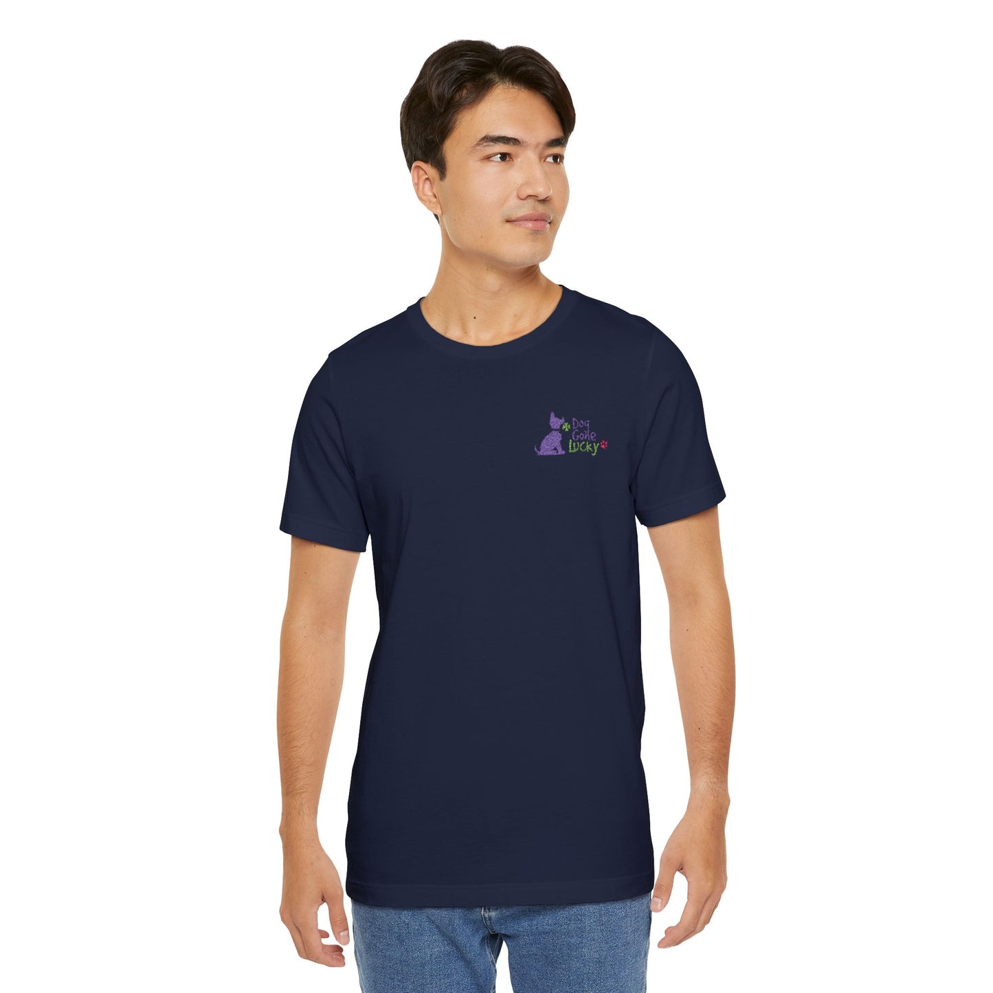 Doggone Lucky Embroidered Adult Tee