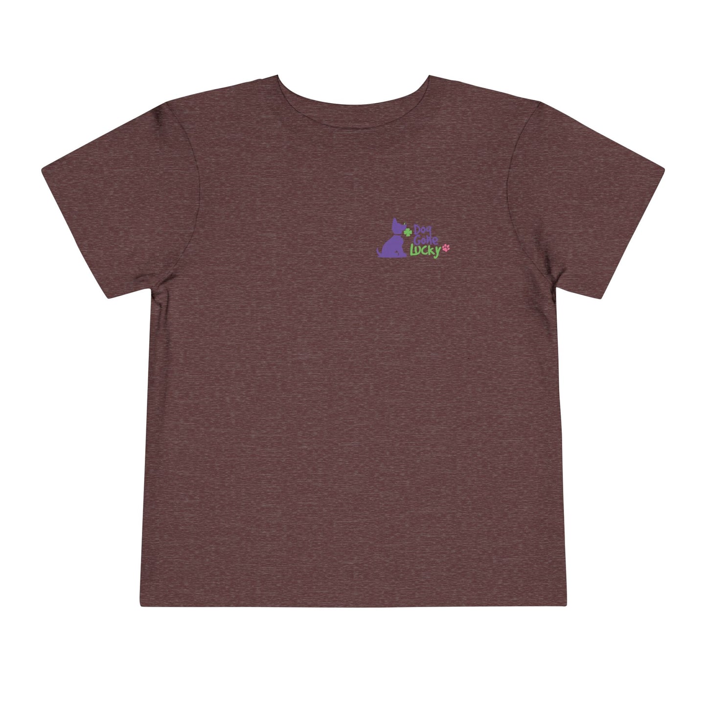 Doggone Personalized Neck Label Toddler Tee - Lucky Pup Graphic on Back and Front