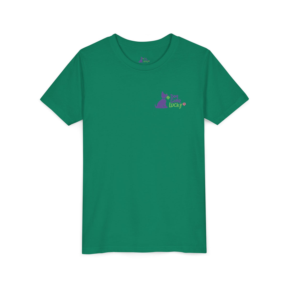 Doggone Lucky Youth Tee - Cute Lucky Pup on Front and Back