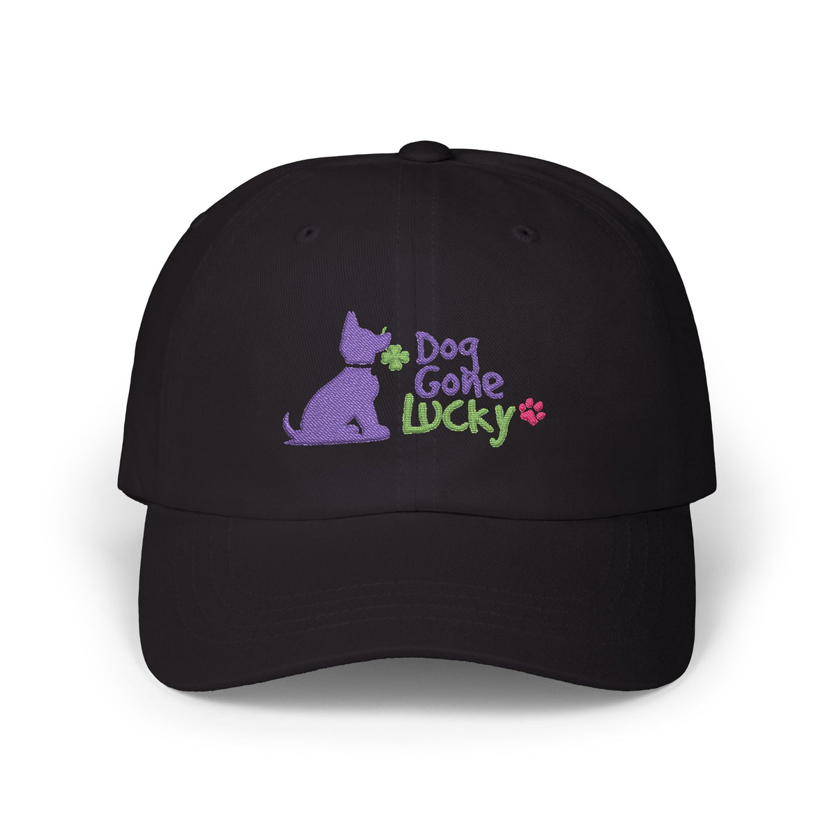 Doggone Lucky Embroidered Dad Cap