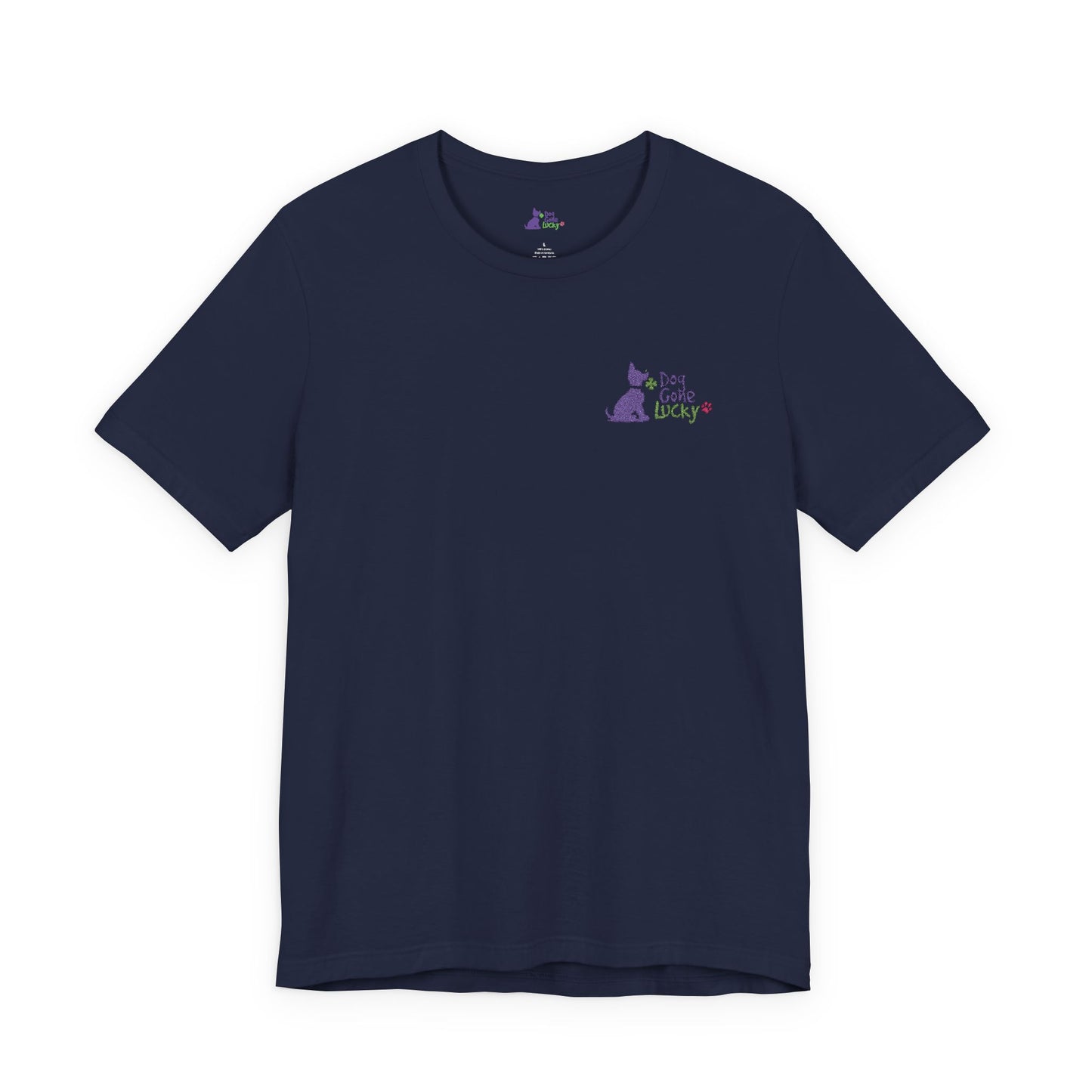 Doggone Lucky Embroidered Adult Tee