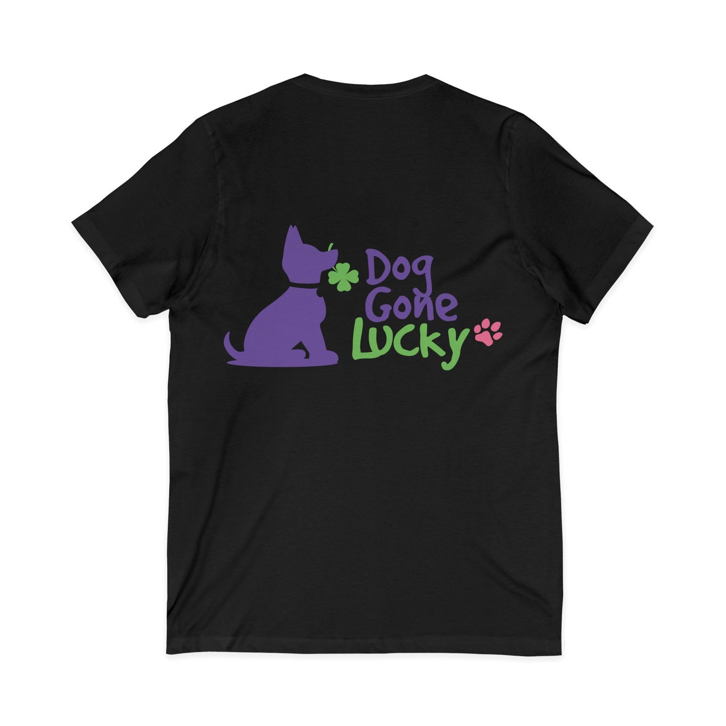 Doggone Lucky Jersey Short Sleeve V-Neck Tee