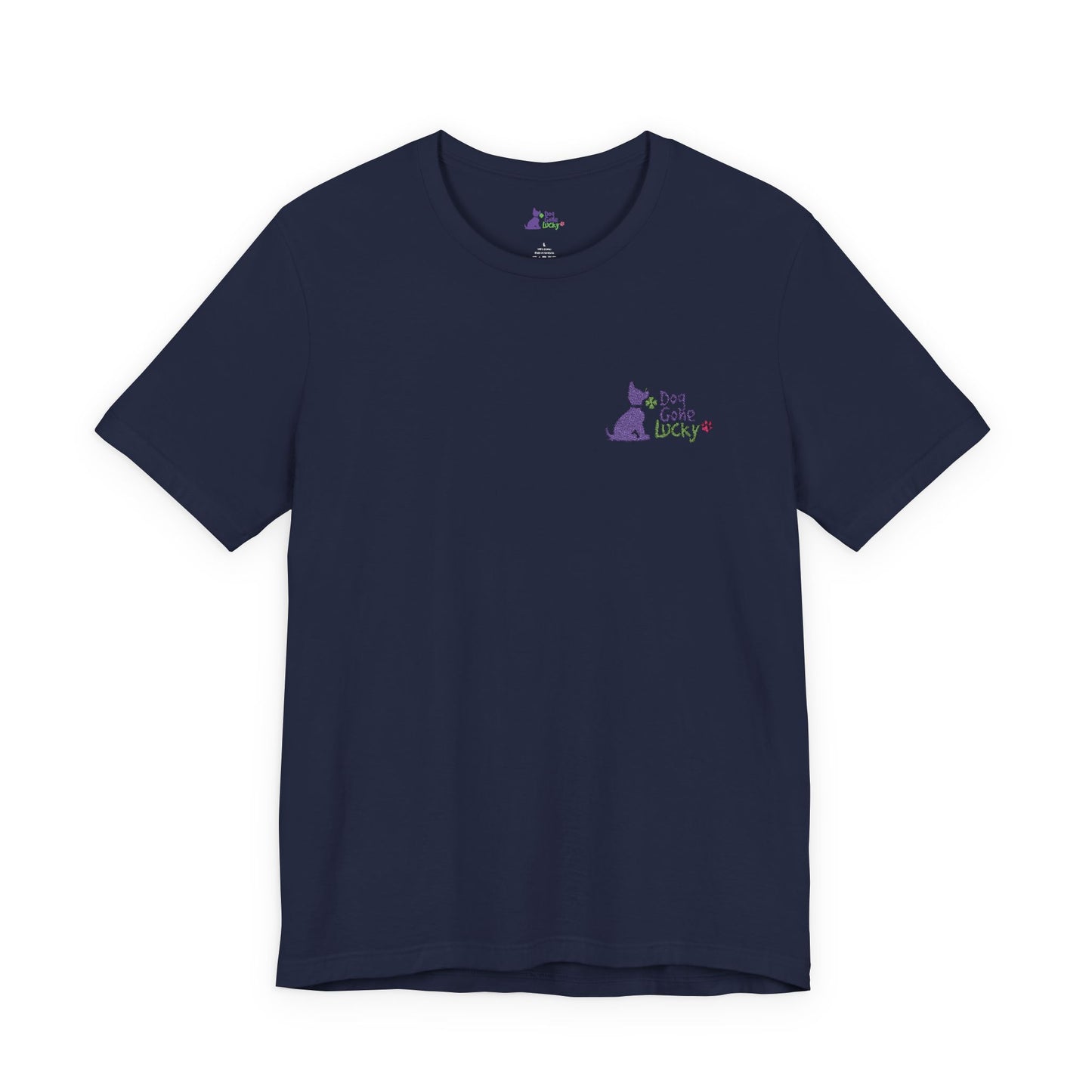 Doggone Lucky Embroidered Adult Tee