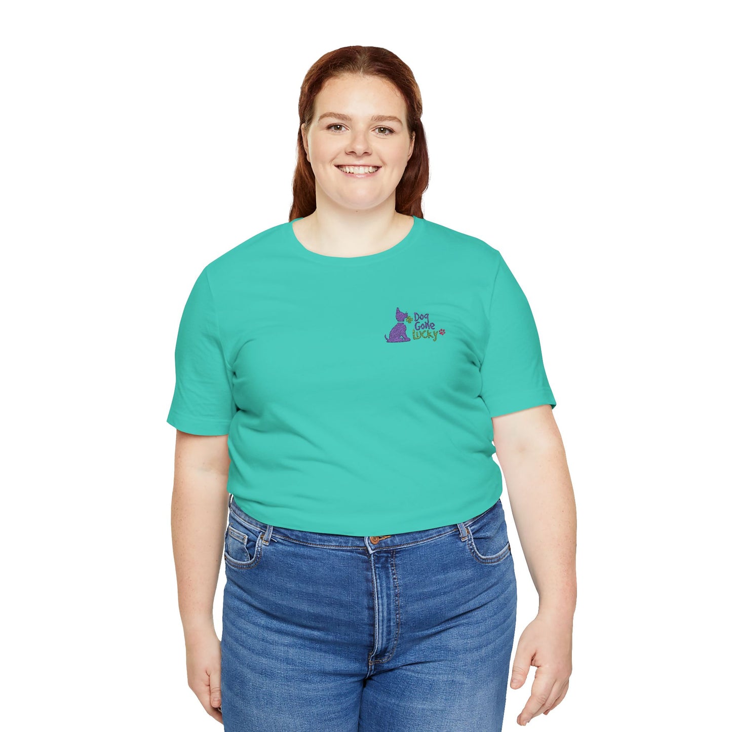 Doggone Lucky Embroidered Adult Tee