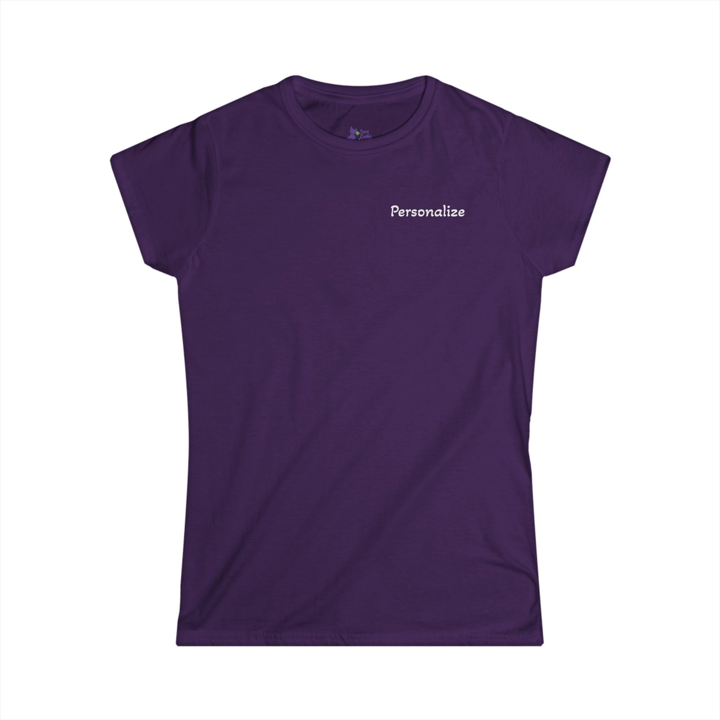 Doggone Lucky Personalized Women's Tee - Printed Lucky Pup on Back