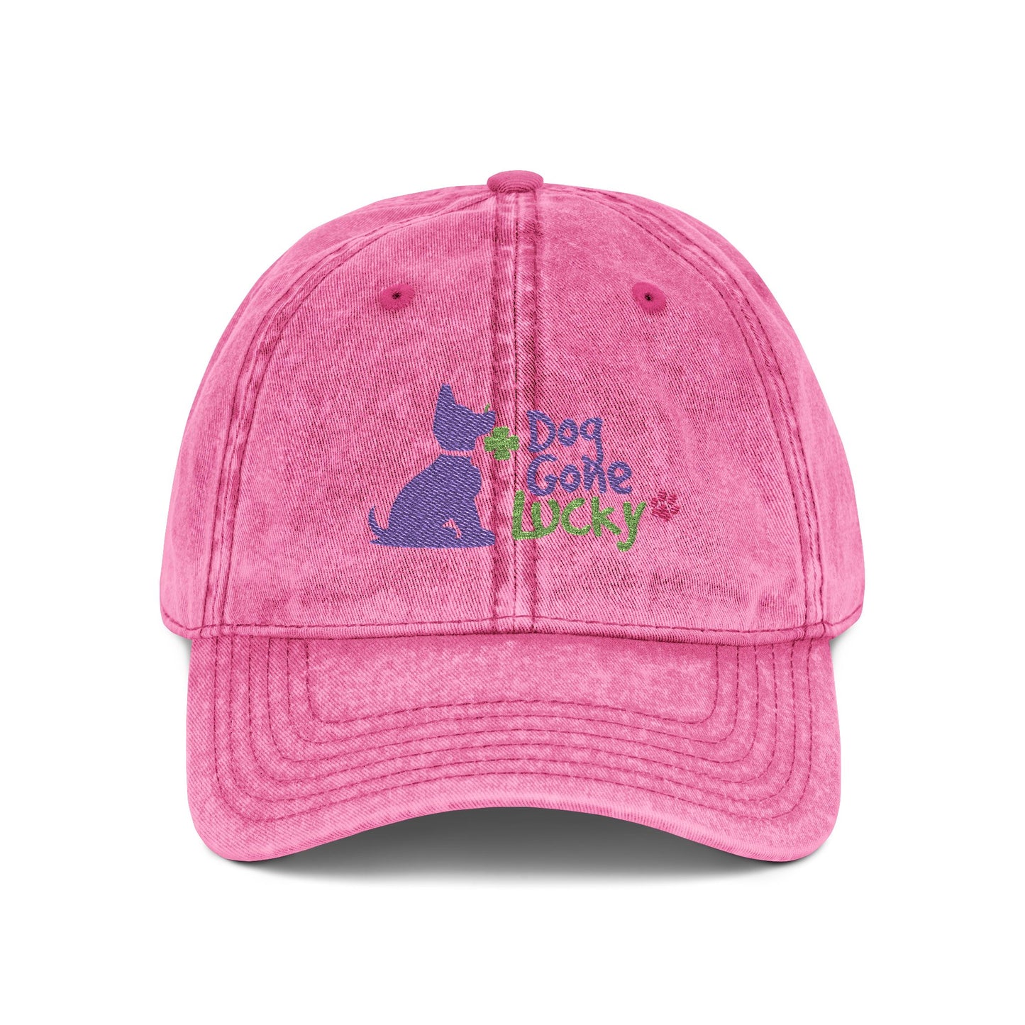 Doggone Lucky Personalized Embroidered Vintage Dog Loyalty Cap