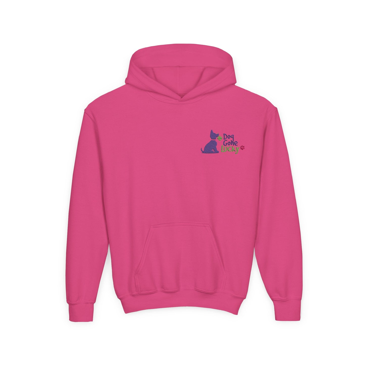 Doggone Lucky Embroidered Youth Hoodie
