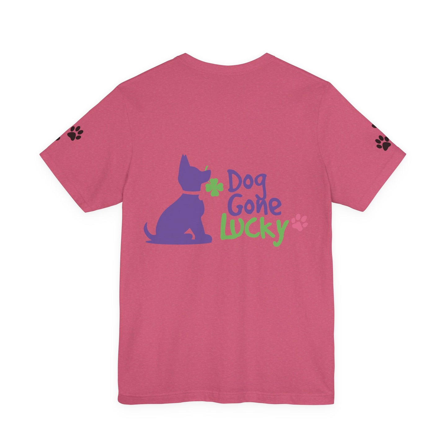 Doggone Lucky Personalized T‑Shirt - Add name and text to front of tee