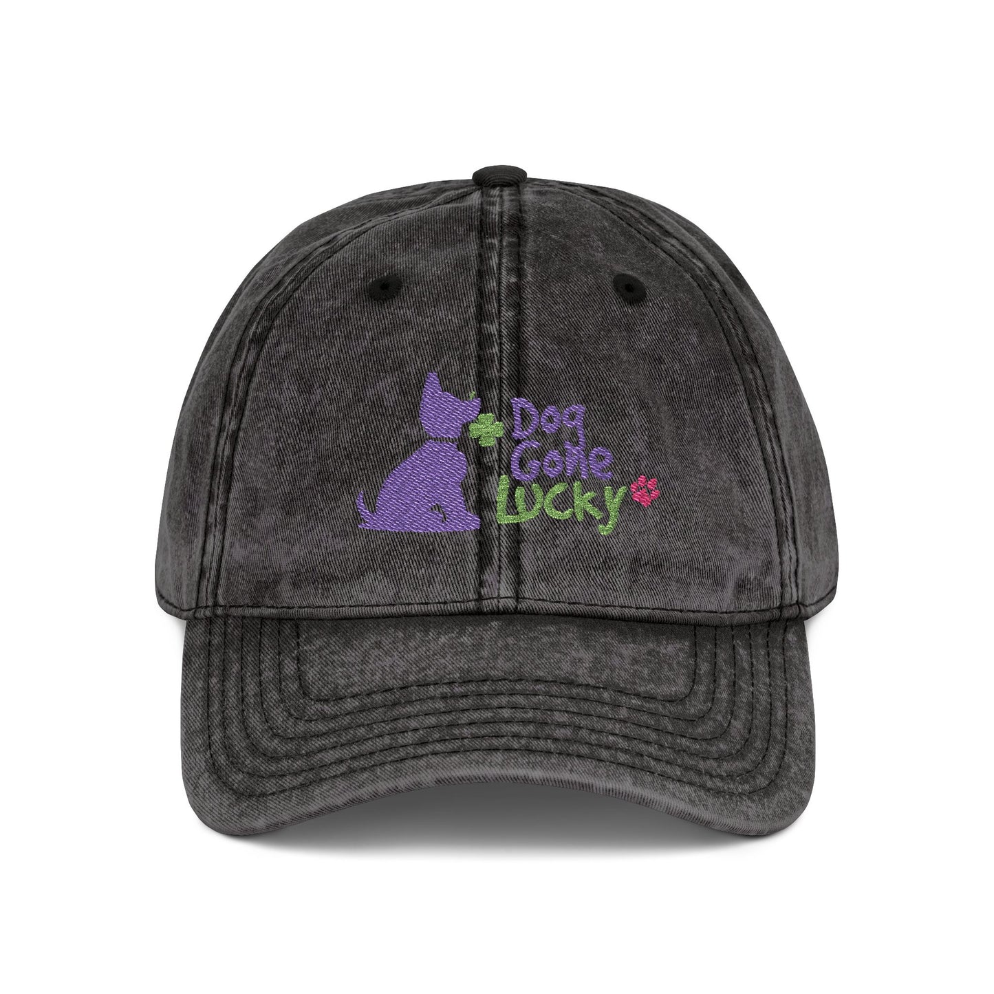 Doggone Lucky Personalized Embroidered Vintage Dog Loyalty Cap
