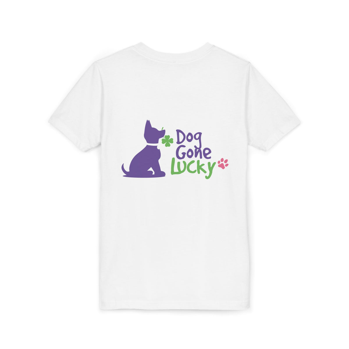 Doggone Lucky Youth Tee - Cute Lucky Pup on Front and Back