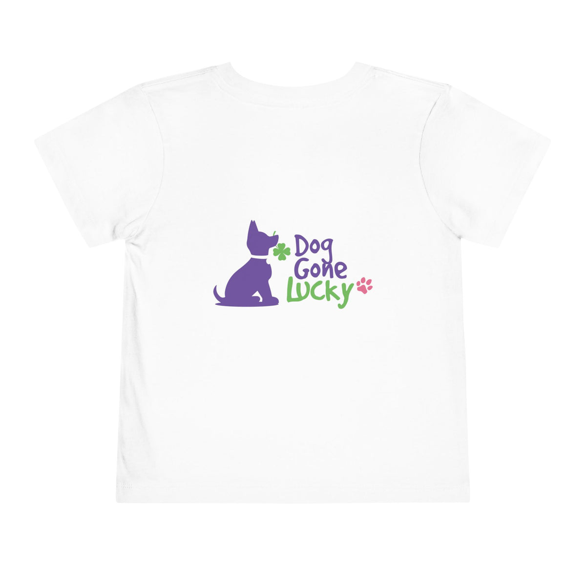 Doggone Lucky Personalized Toddler Tee - "Dog Gone Lucky" Cute Purple Pup St. Patrick's Day Shirt