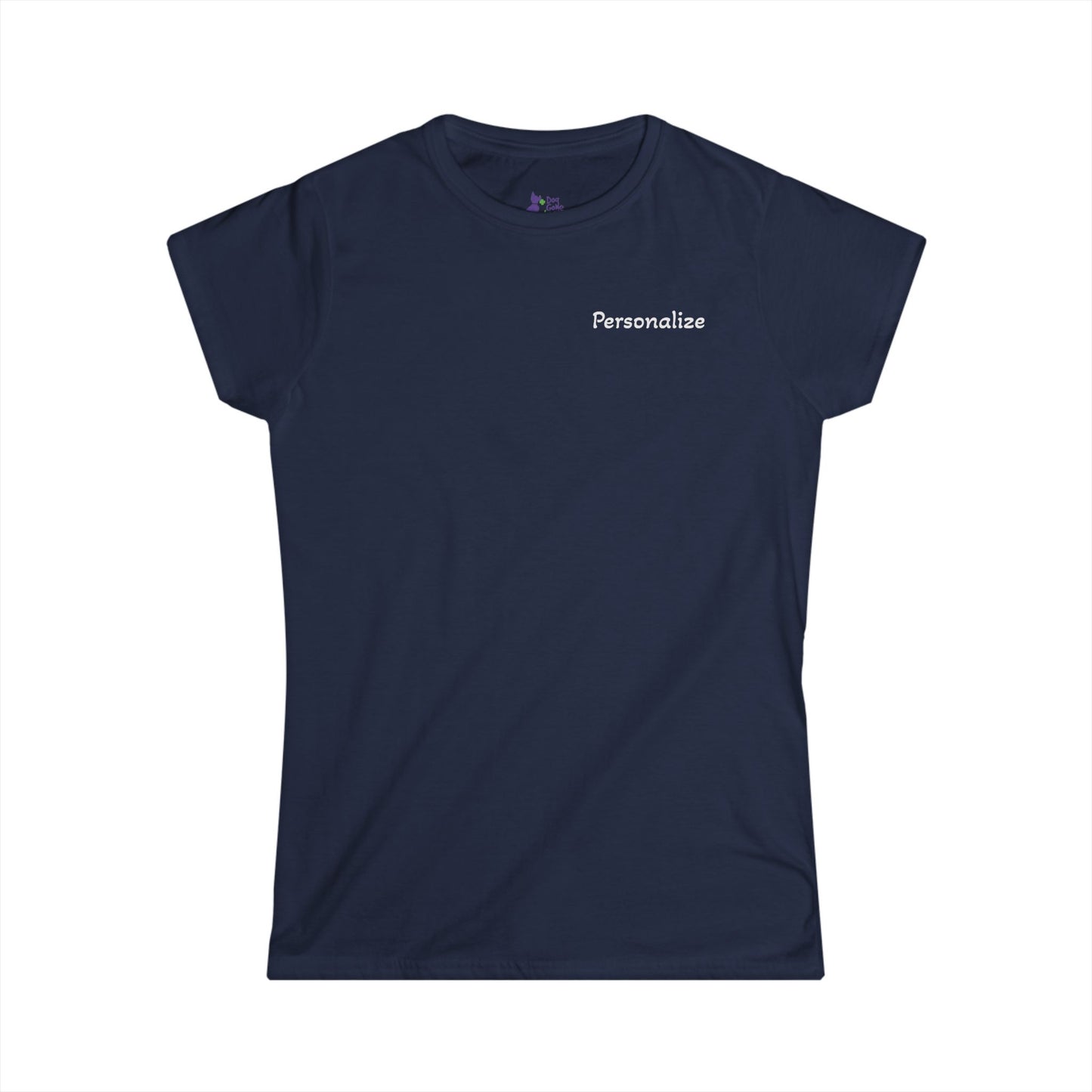 Doggone Lucky Personalized Women's Tee - Printed Lucky Pup on Back