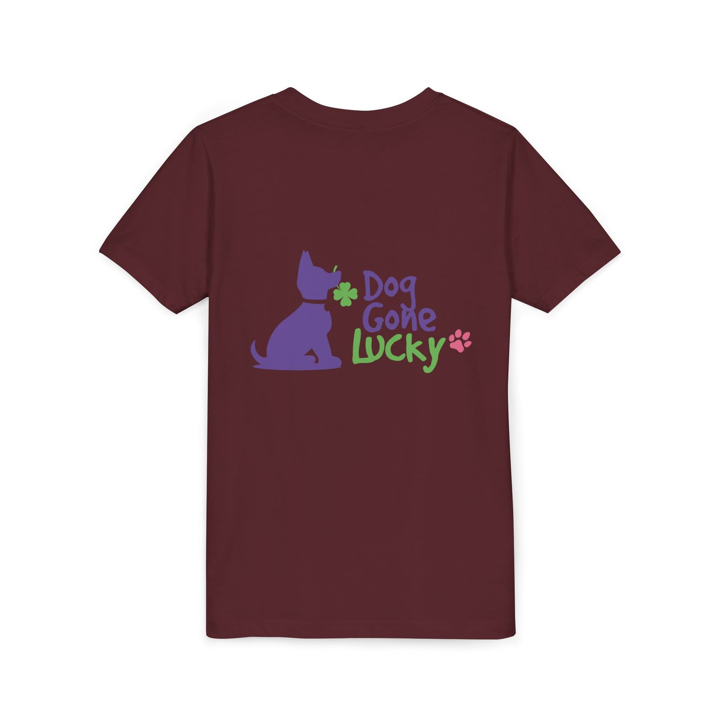 Doggone Lucky Personalized Youth Tee - Personalize neck