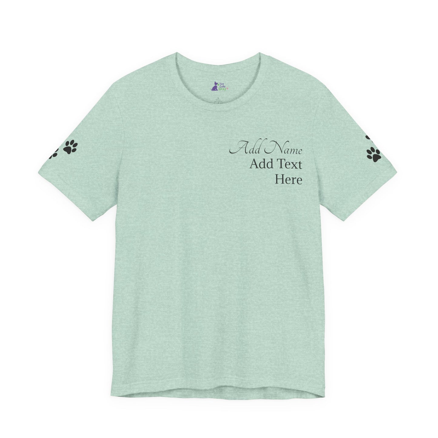 Doggone Lucky Personalized T‑Shirt - Add name and text to front of tee