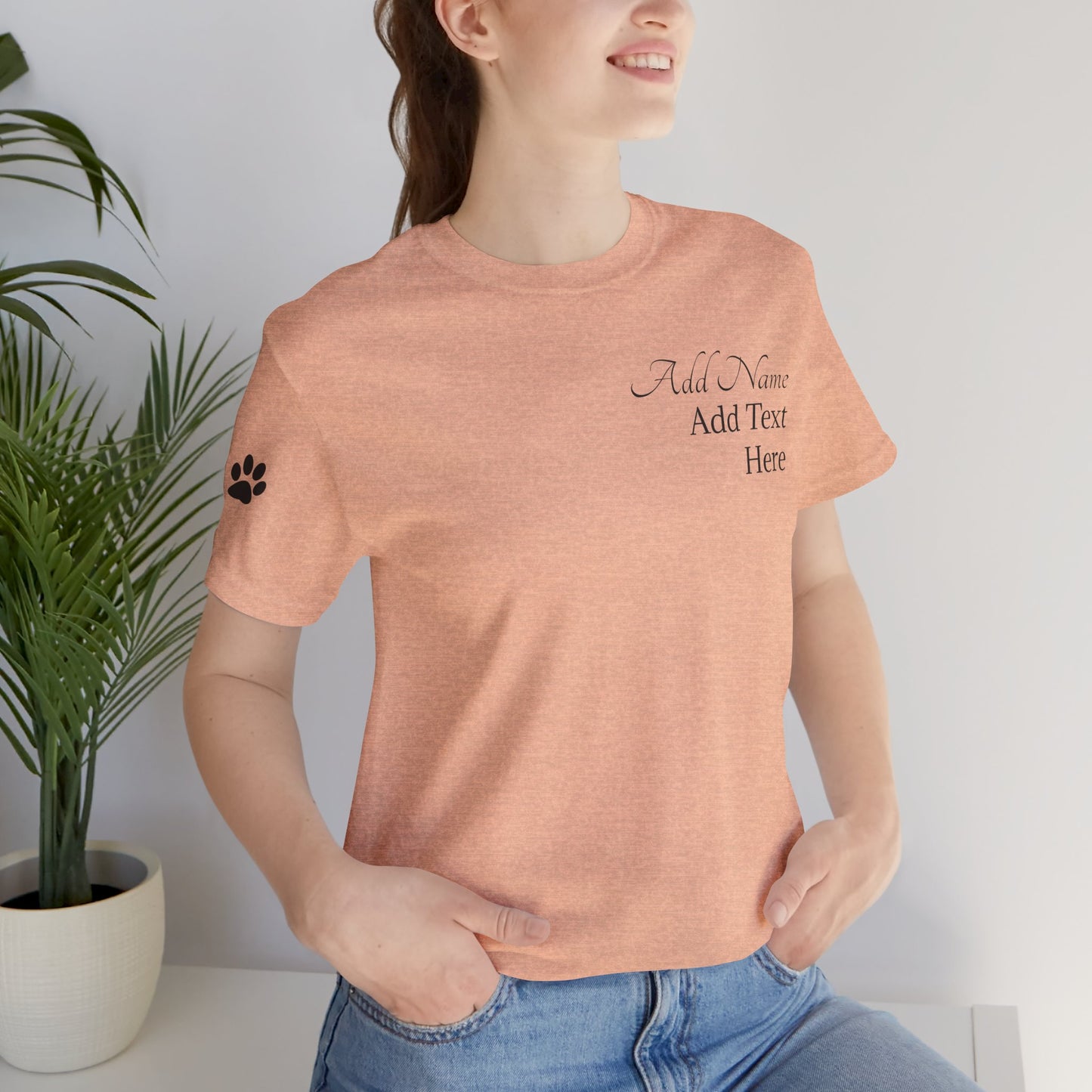 Doggone Lucky Personalized T‑Shirt - Add name and text to front of tee