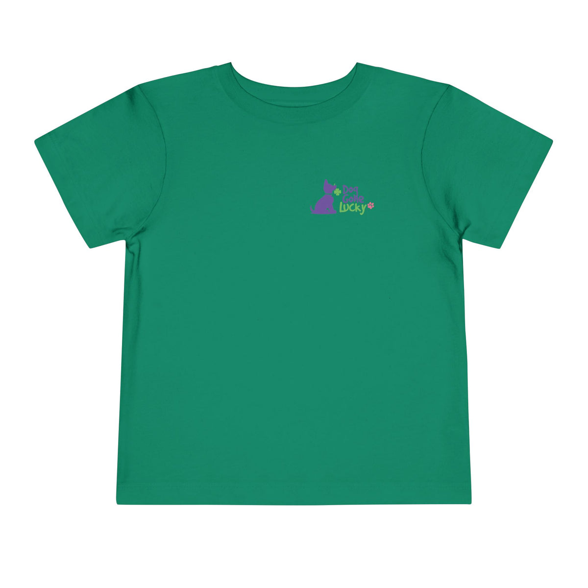 Doggone Lucky Personalized Toddler Tee - "Dog Gone Lucky" Cute Purple Pup St. Patrick's Day Shirt