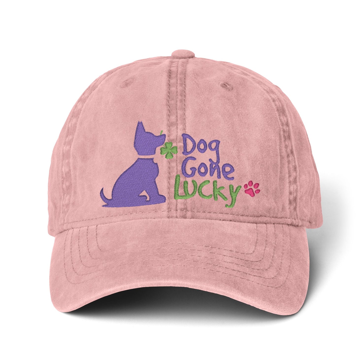 Doggone Women's Embroidered Pigment-Dyed Cap with Fashion Under visor