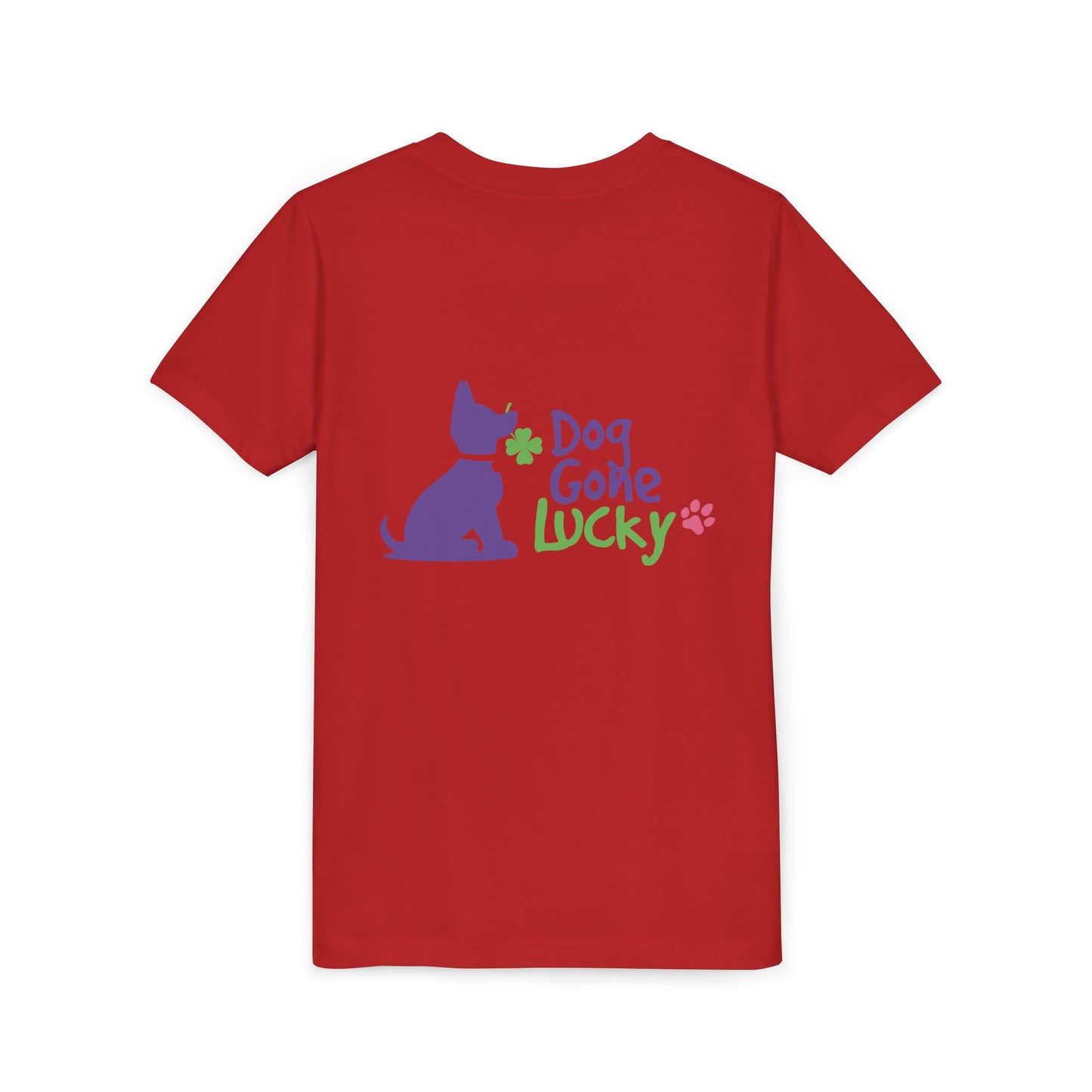 Doggone Lucky Personalized Youth Tee - Personalize neck