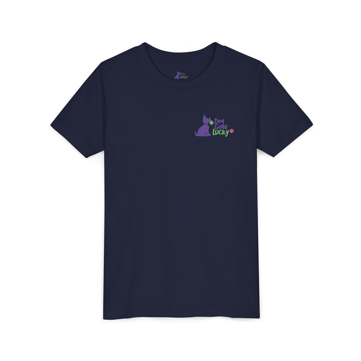 Doggone Lucky Youth Tee - Cute Lucky Pup on Front and Back