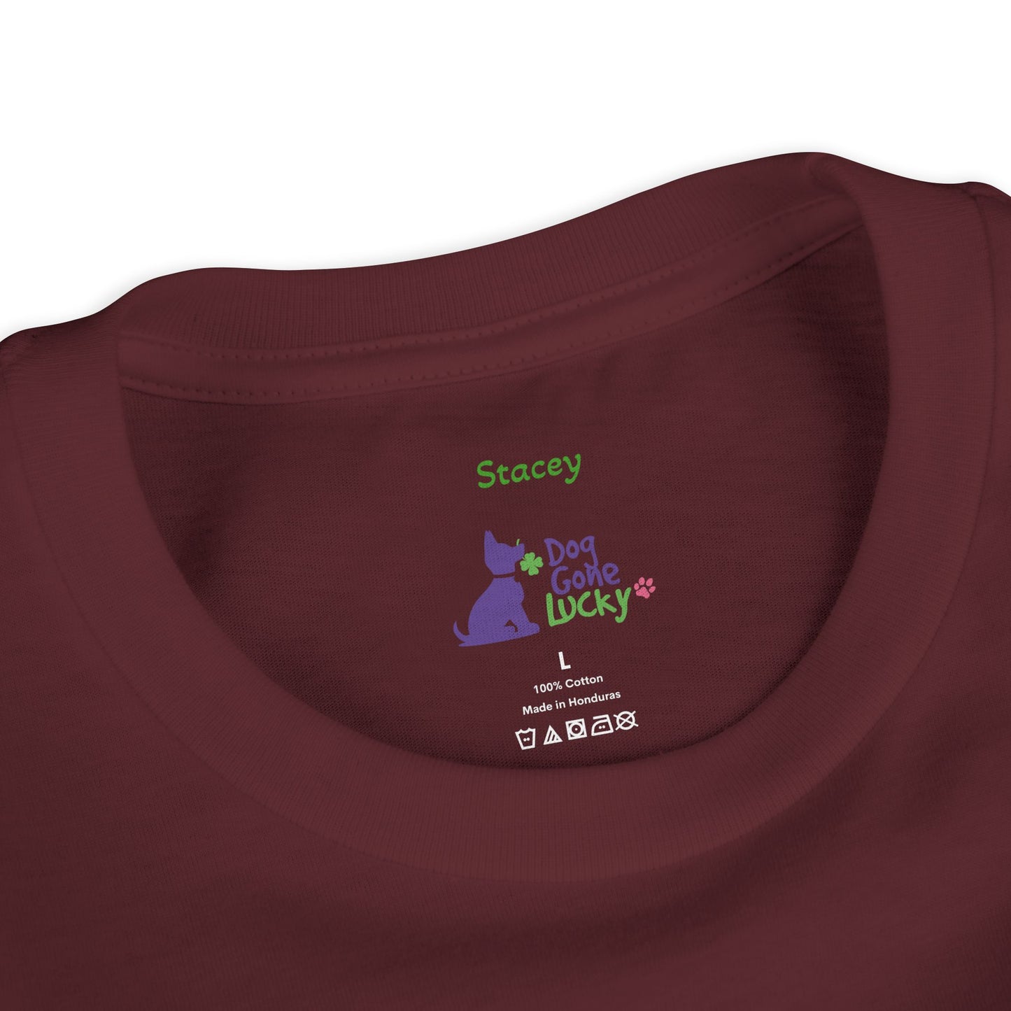 Doggone Lucky Personalized Youth Tee - Personalize neck